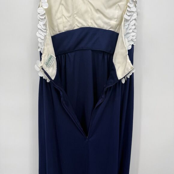 Julianne Vintage Halter Sequin Dress Long Nautical Size XS - Picture 9 of 13